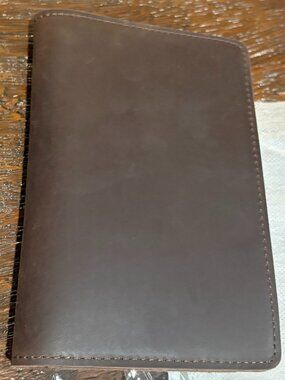 Dark Brown Soft Leather Passport Holder NEW